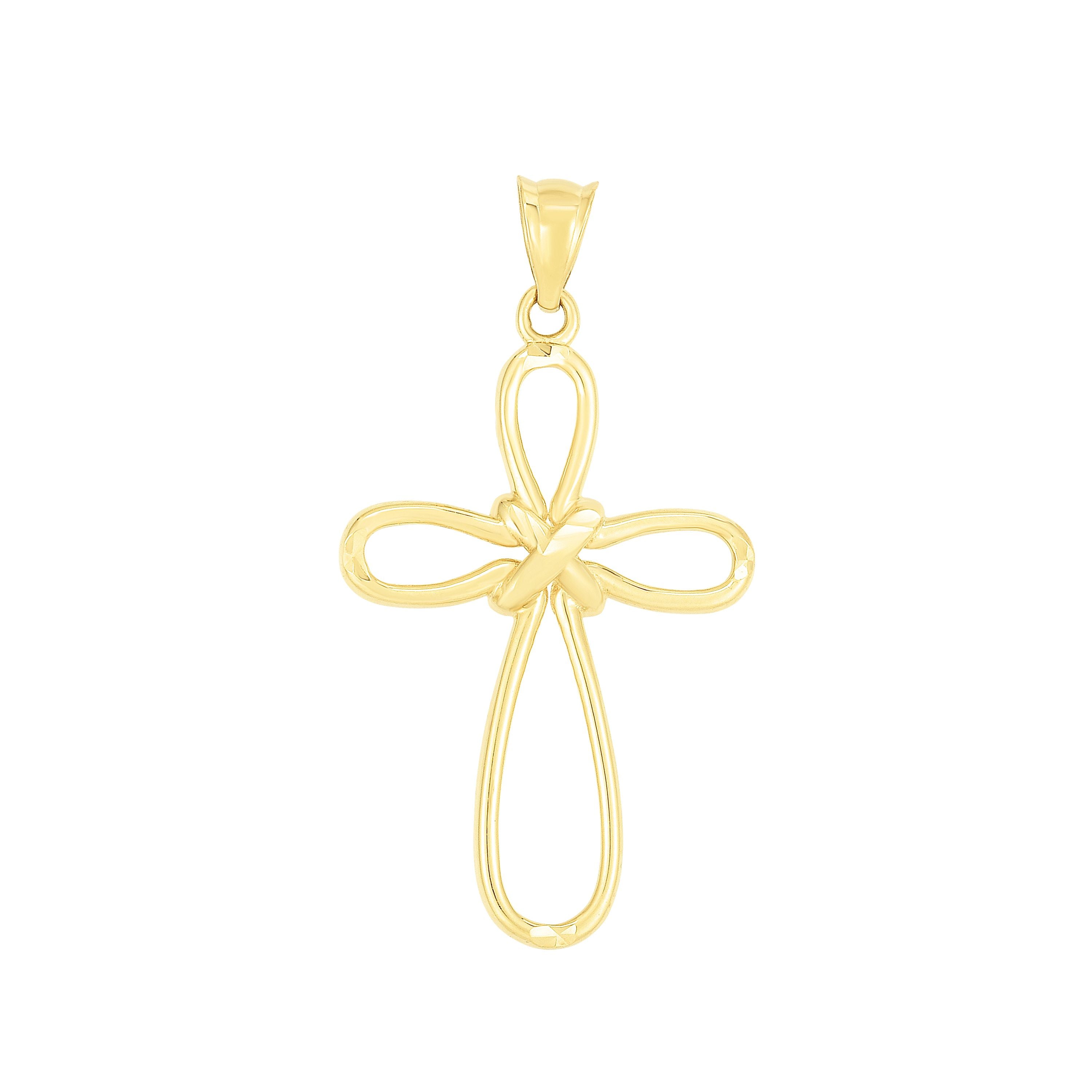 14K Yellow Gold Cross