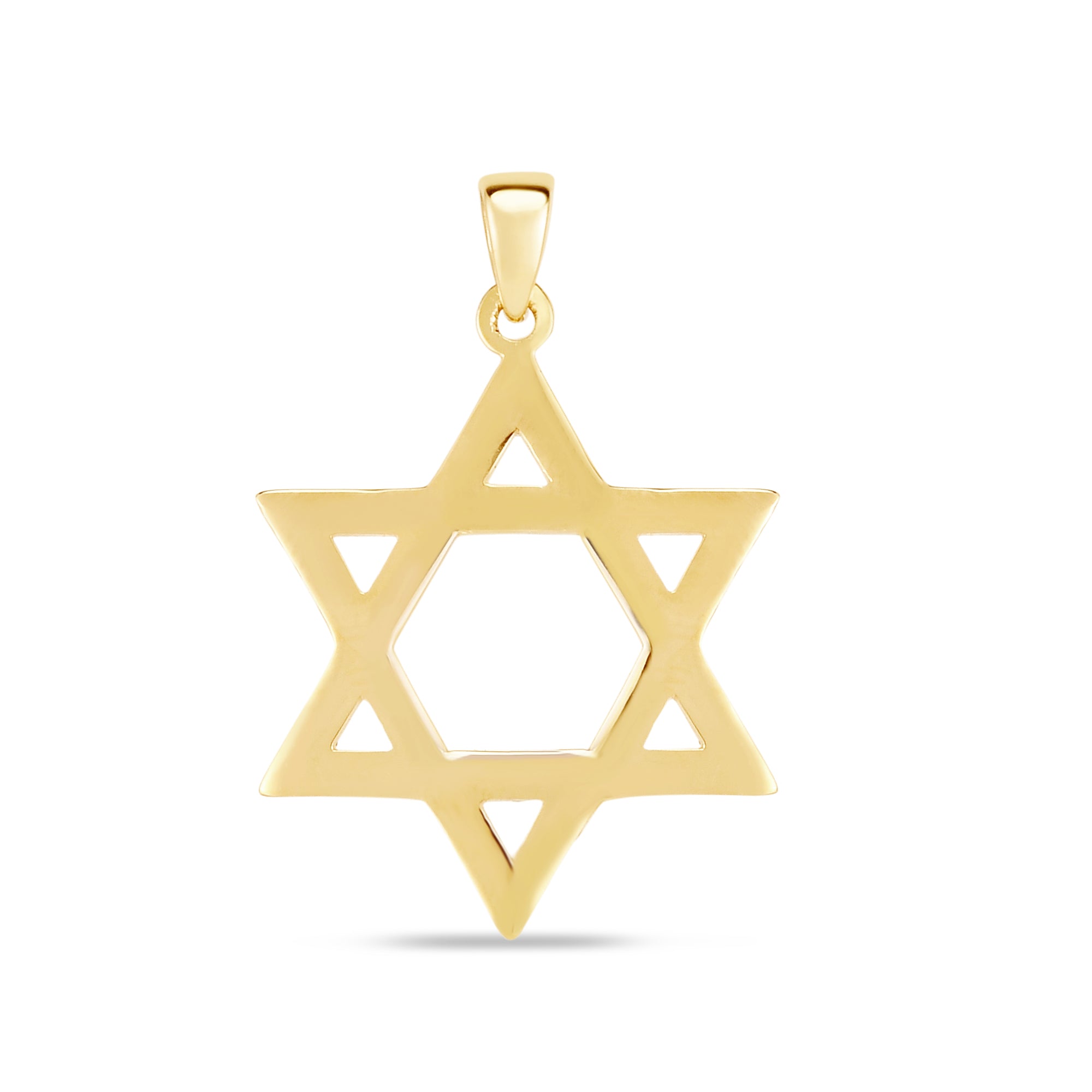 14K Yellow Gold Polished Star of David