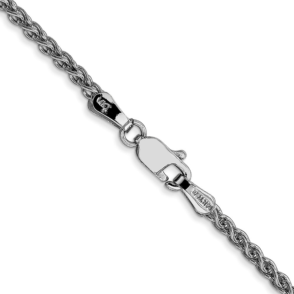 14K White Gold 16 inch 2.1mm Spiga with Lobster Clasp Chain