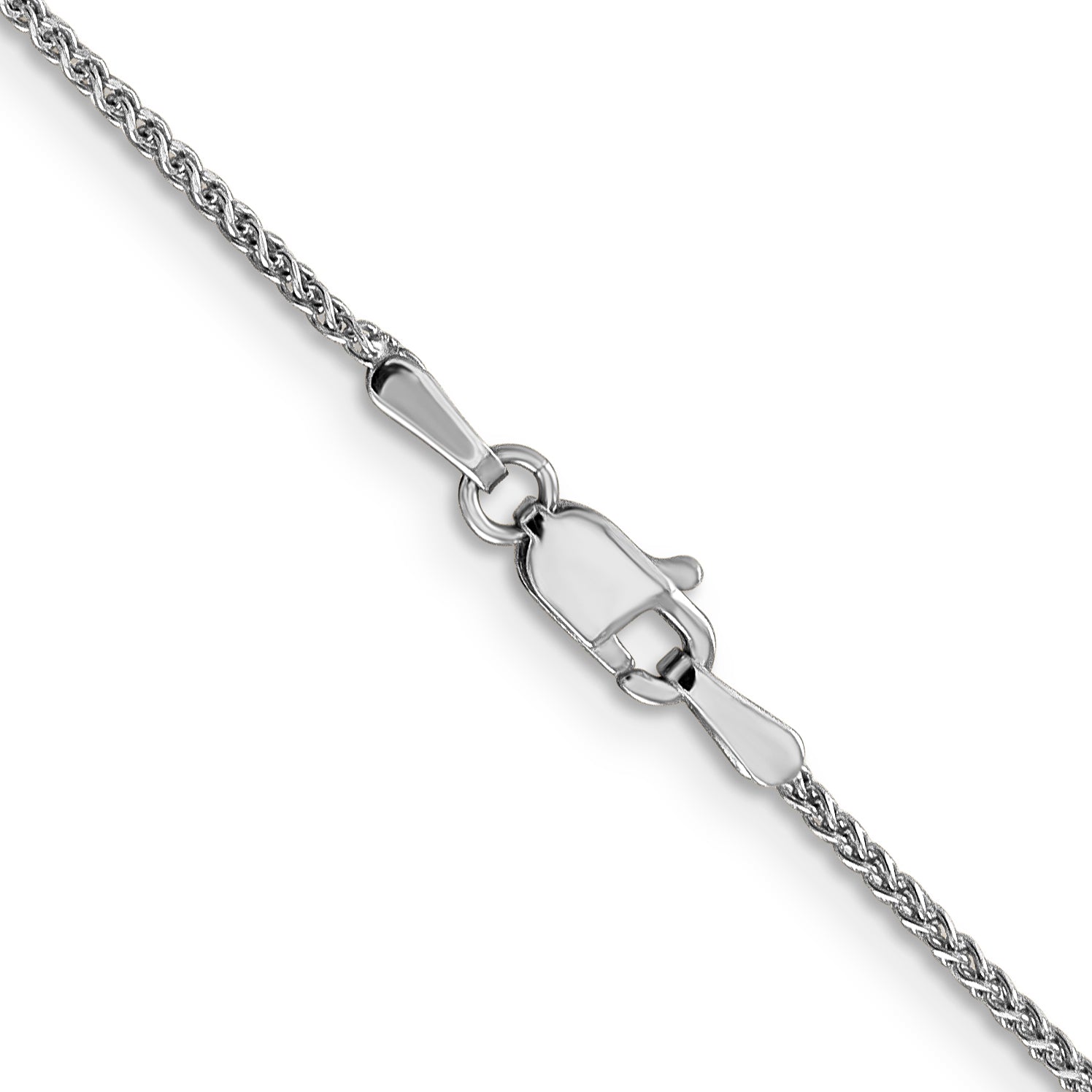 14K White Gold 24 Inch 1.25Mm Diamond-Cut Spiga With Lobster Clasp Chain