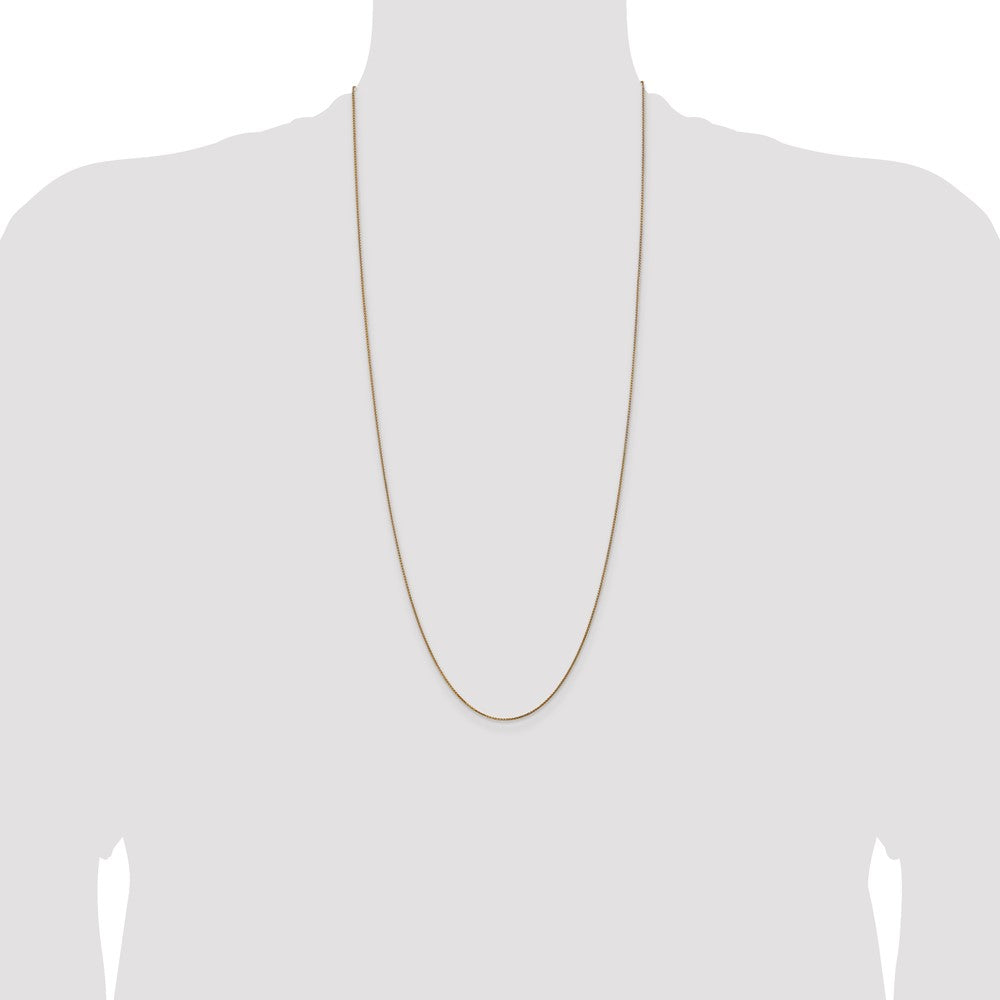 14K 30 inch 1.05mm Diamond-cut Spiga with Spring Ring Clasp Chain