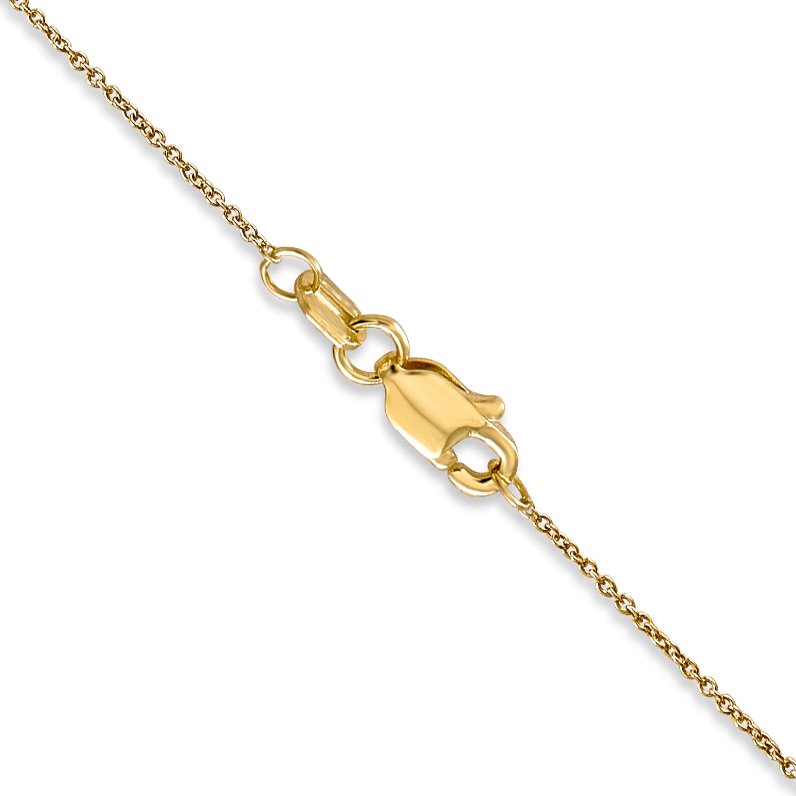 14K 24 Inch .75Mm Cable With Spring Ring Clasp Pendant Chain