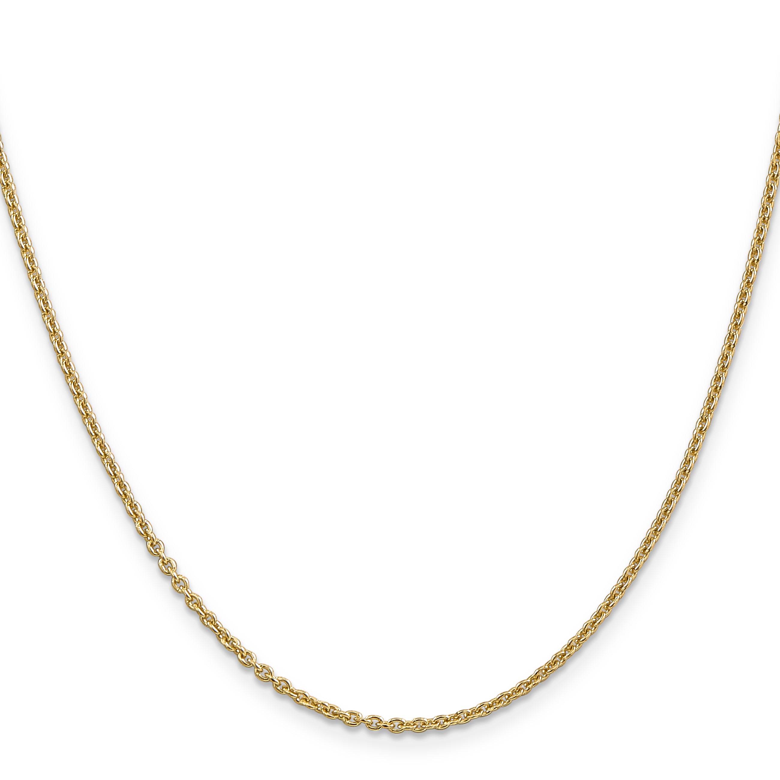 14K 18 Inch 1.8Mm Forzantine Cable With Lobster Clasp Chain