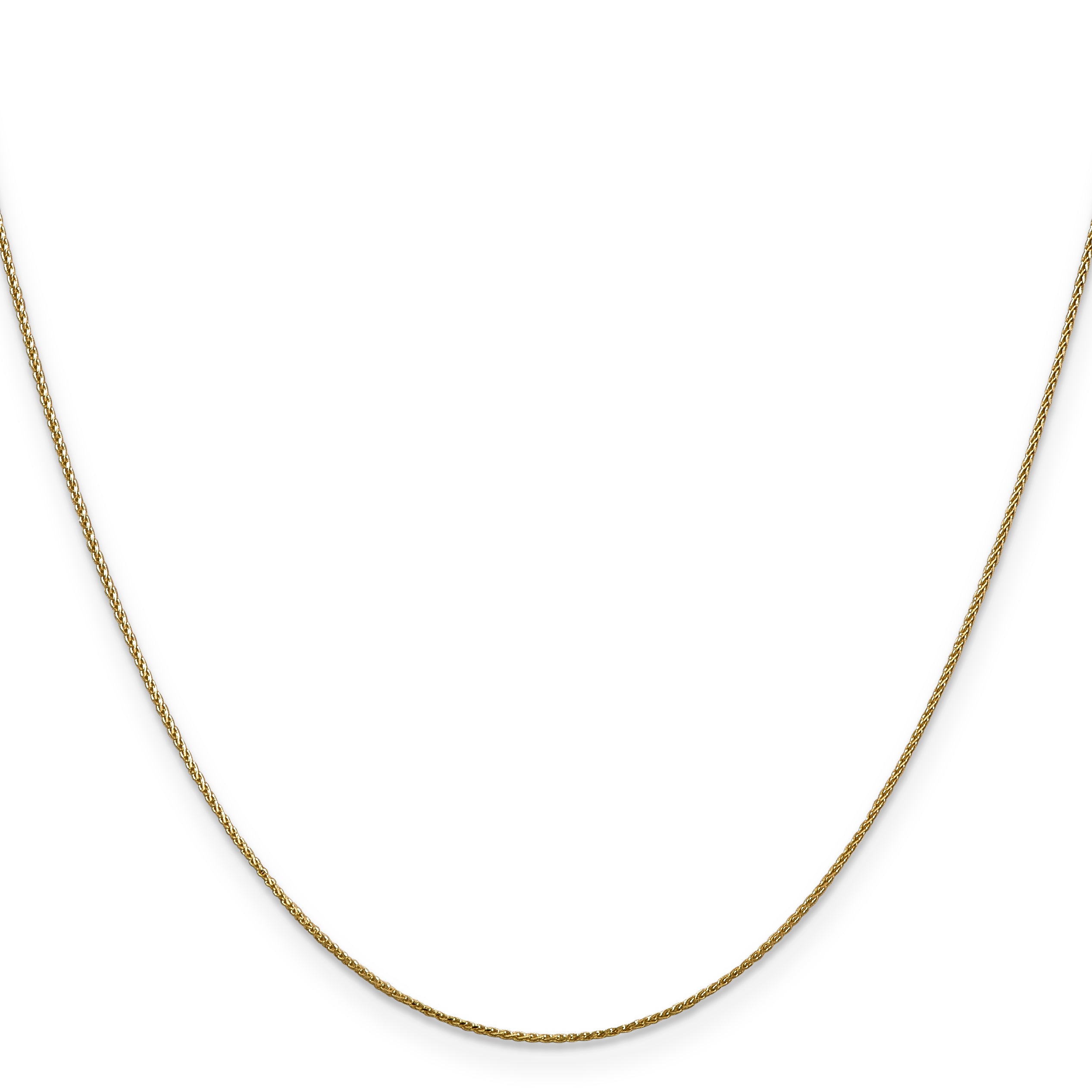 14K 20 inch .85mm Diamond-cut Spiga with Lobster Clasp Chain
