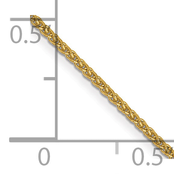 14K 18 Inch 1.05Mm Diamond-Cut Spiga With Lobster Clasp Chain