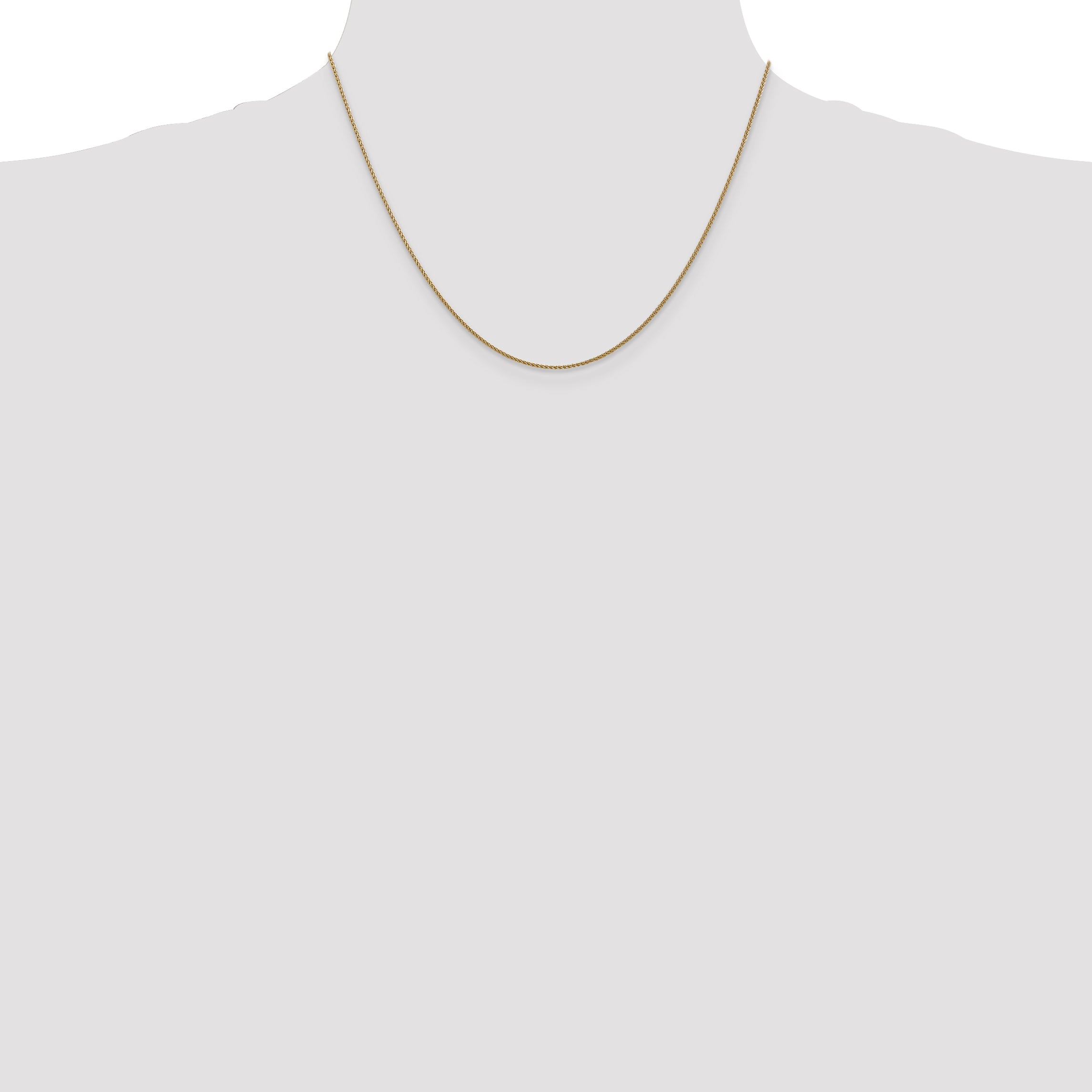 14K 18 Inch 1.05Mm Diamond-Cut Spiga With Lobster Clasp Chain