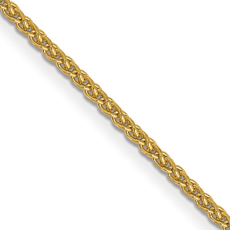 14K 14 inch 1.05mm Diamond-cut Spiga with Lobster Clasp Chain