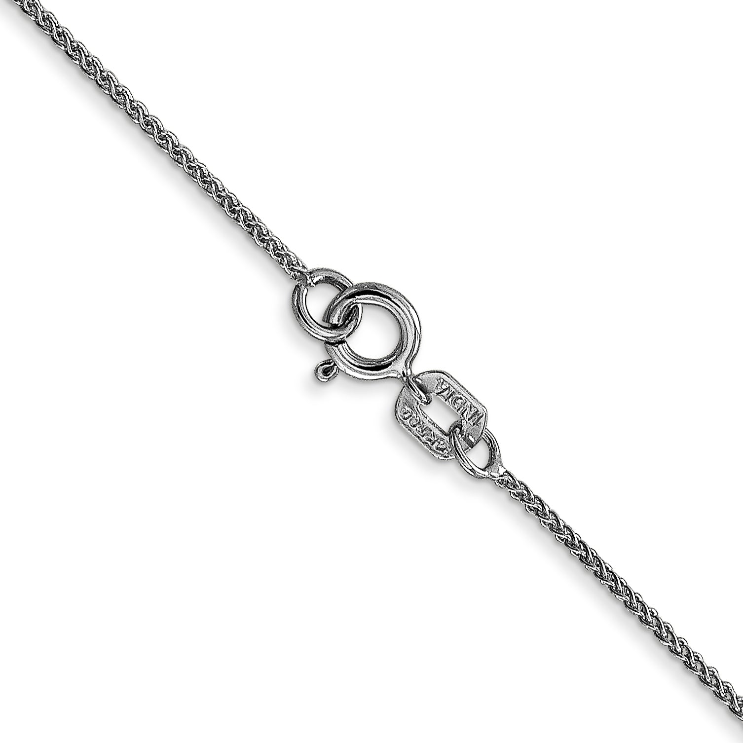 14K White Gold 20 Inch .85Mm Spiga With Spring Ring Clasp Chain