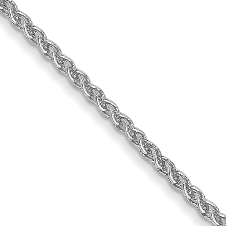 14K White Gold 18 inch 1.05mm Spiga with Lobster Clasp Chain