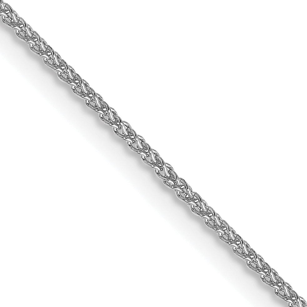14K White Gold 18 inch 1.05mm Spiga with Spring Ring Clasp Chain