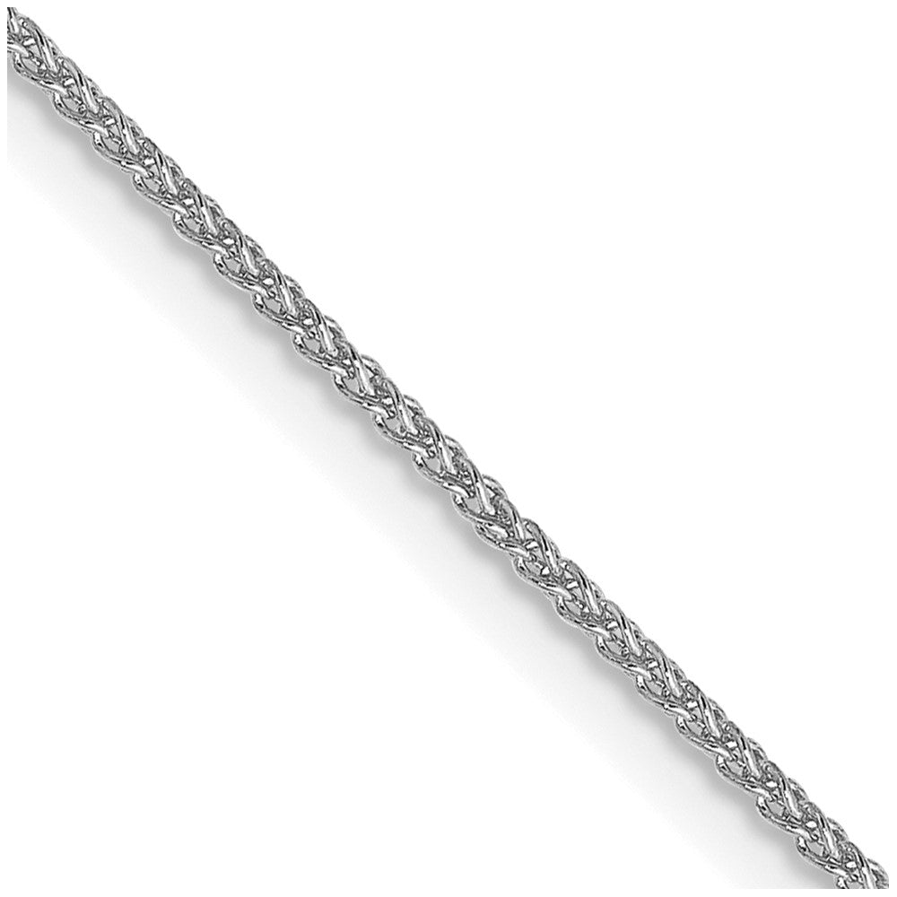 14K White Gold 30 inch 1.05mm Spiga with Spring Ring Clasp Chain