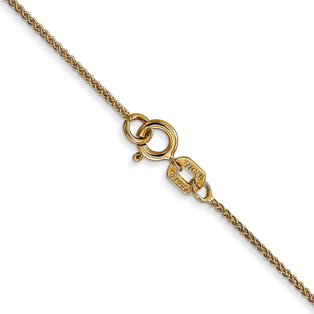 14K 30 inch .85mm Spiga with Spring Ring Clasp Chain
