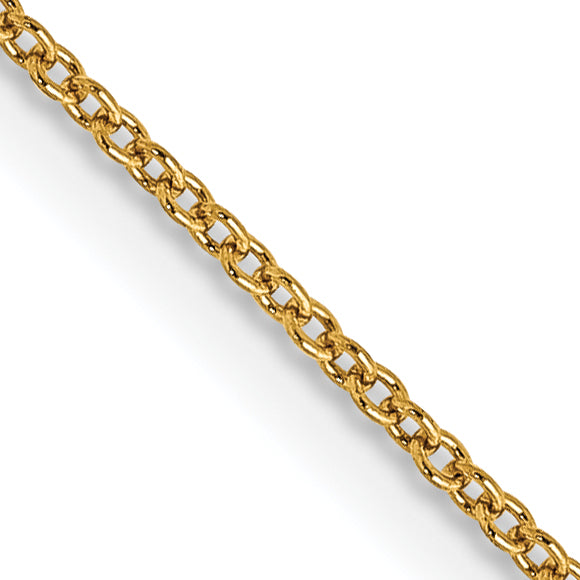 14K 20 inch .9mm Cable with Spring Ring Clasp Chain