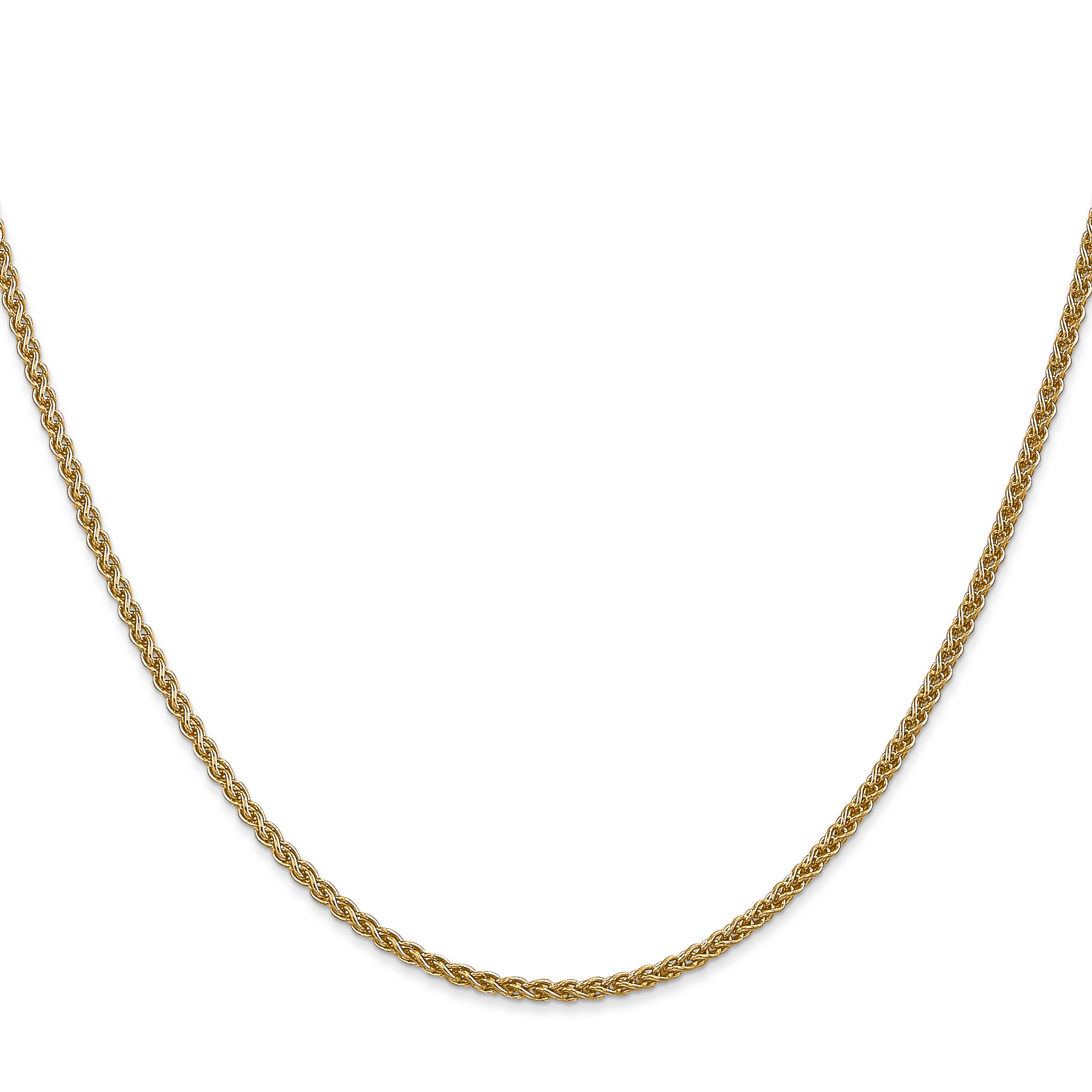 14K 18 Inch 1.05Mm Spiga With Spring Ring Clasp Chain
