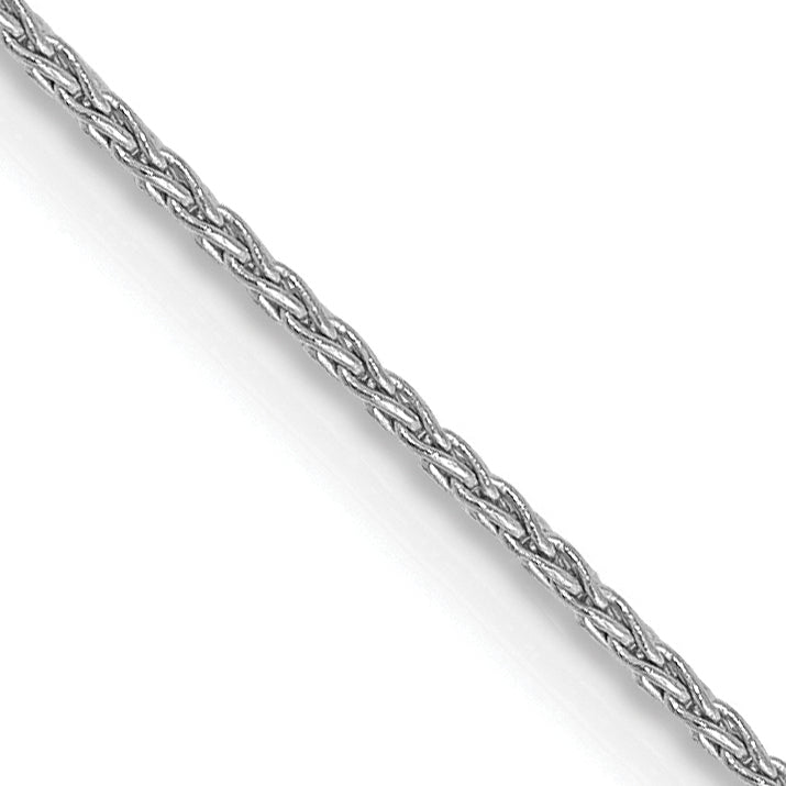 14K White Gold 16 Inch 1Mm Parisian Wheat With Lobster Clasp Chain