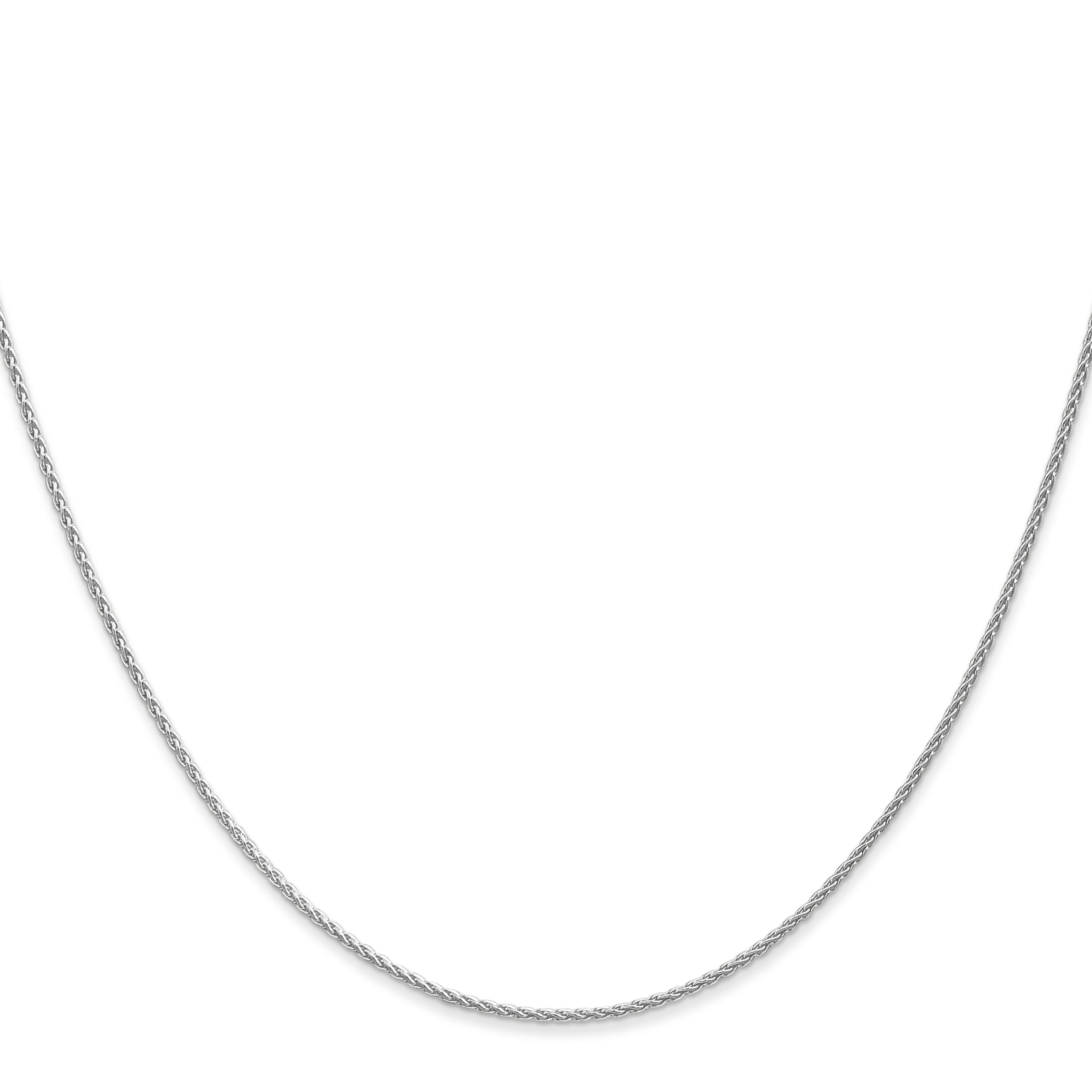 14K White Gold 10 inch 1.2mm Parisian Wheat with Lobster Clasp Anklet