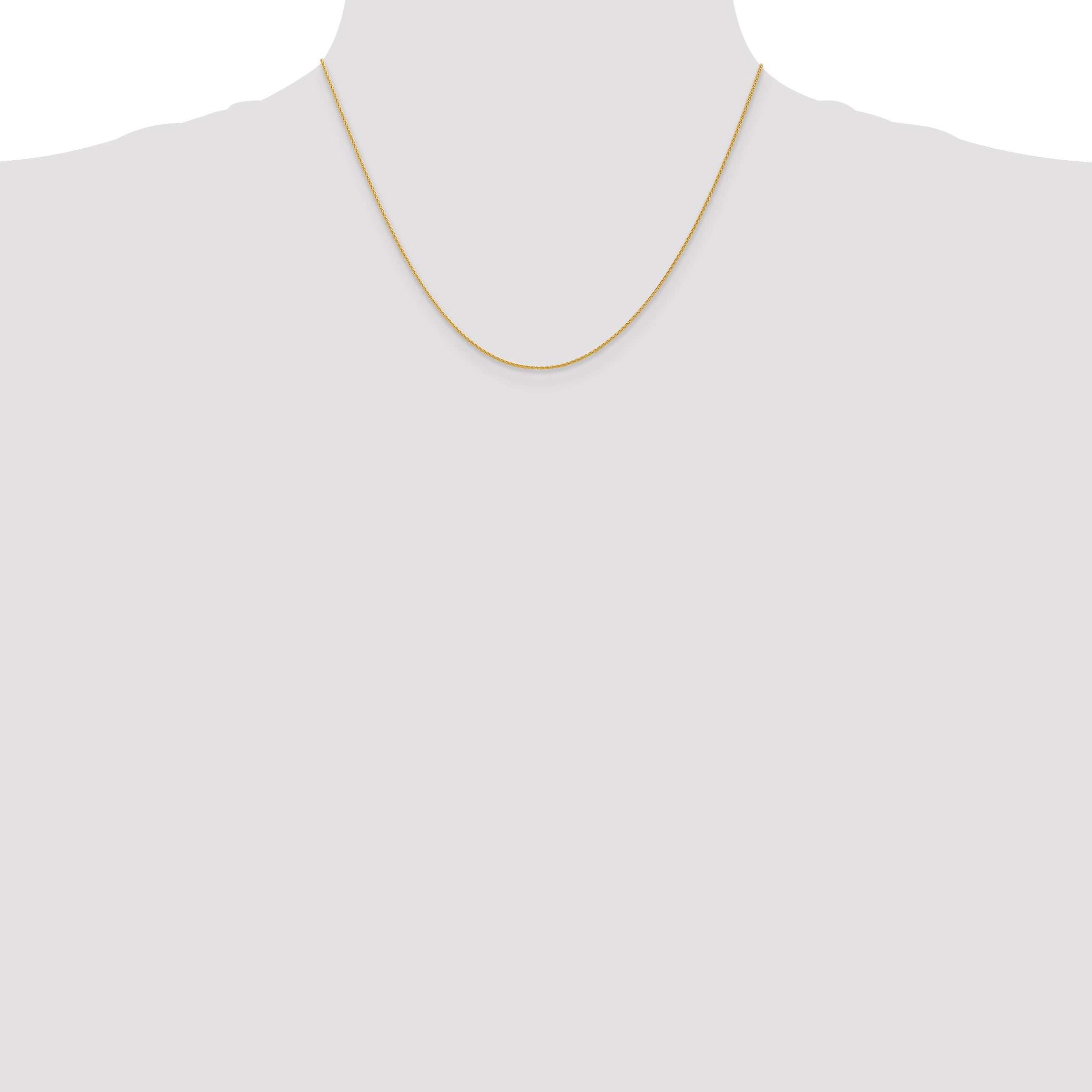 14K 18 Inch 1Mm Parisian Wheat With Lobster Clasp Chain