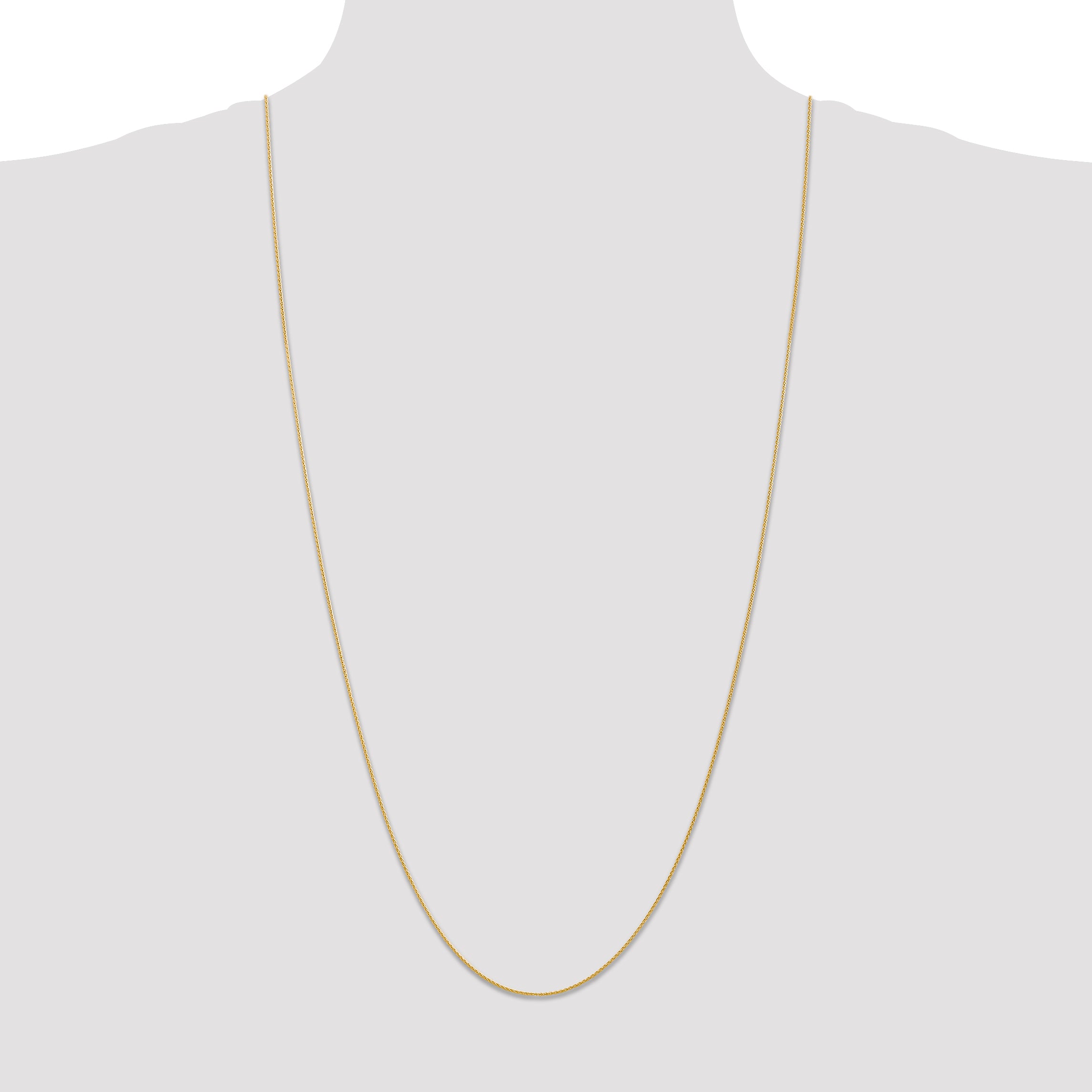 14K 30 Inch 1Mm Parisian Wheat With Lobster Clasp Chain