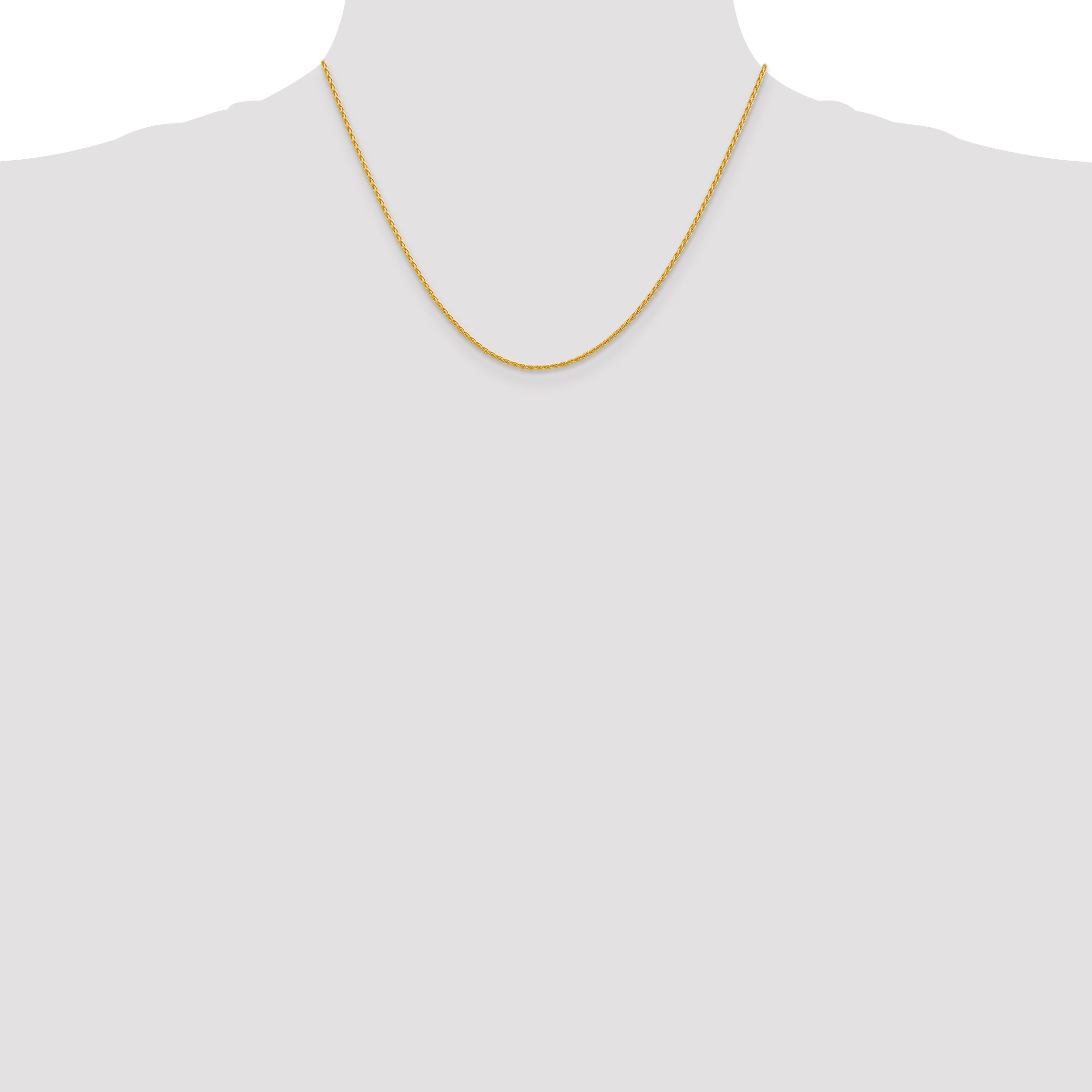 14K 18 Inch 1.5Mm Parisian Wheat With Lobster Clasp Chain
