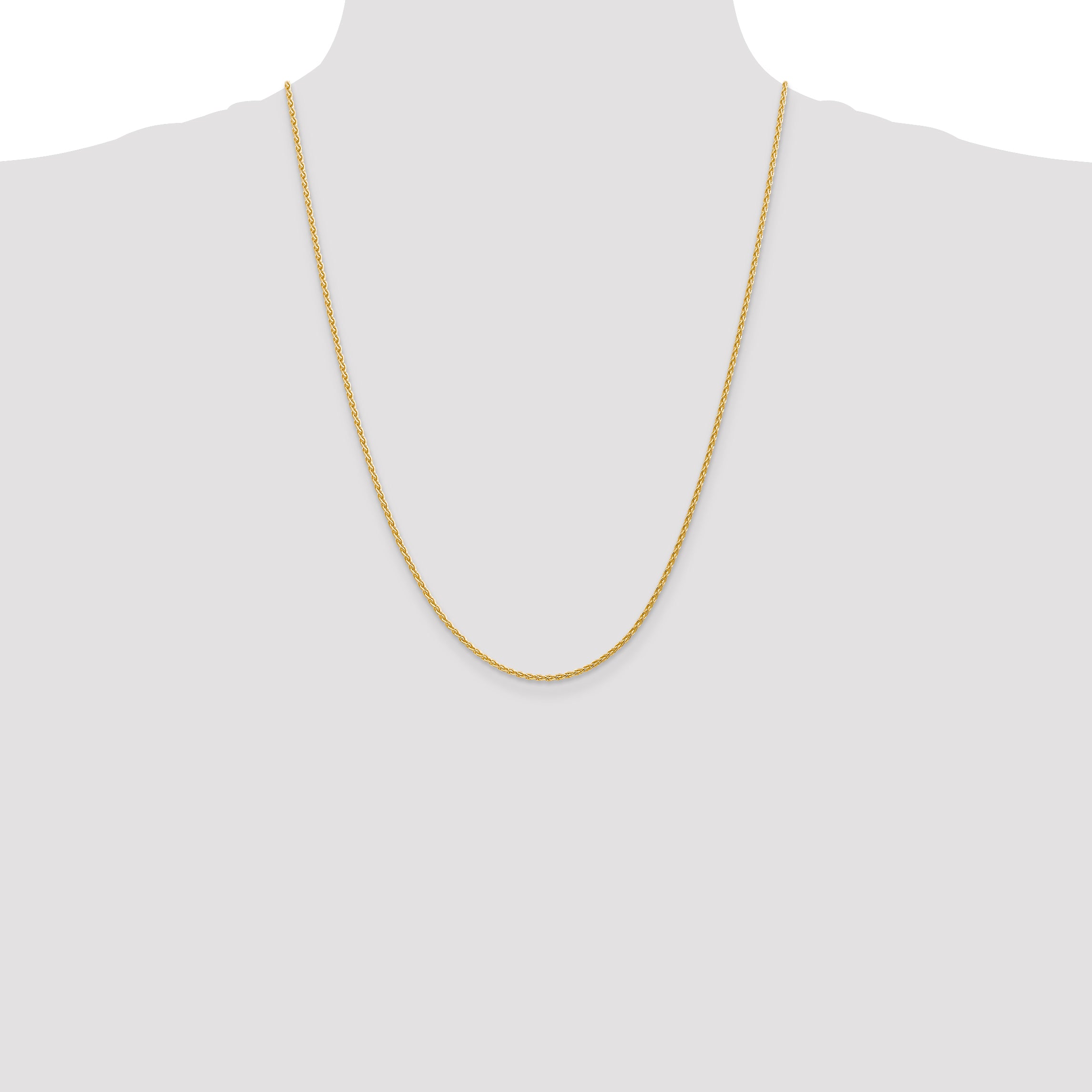 14K 24 Inch 1.75Mm Parisian Wheat With Lobster Clasp Chain