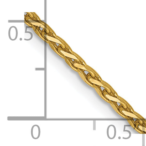 14K 30 Inch 1.9Mm Diamond-Cut Parisian Wheat With Lobster Clasp Chain