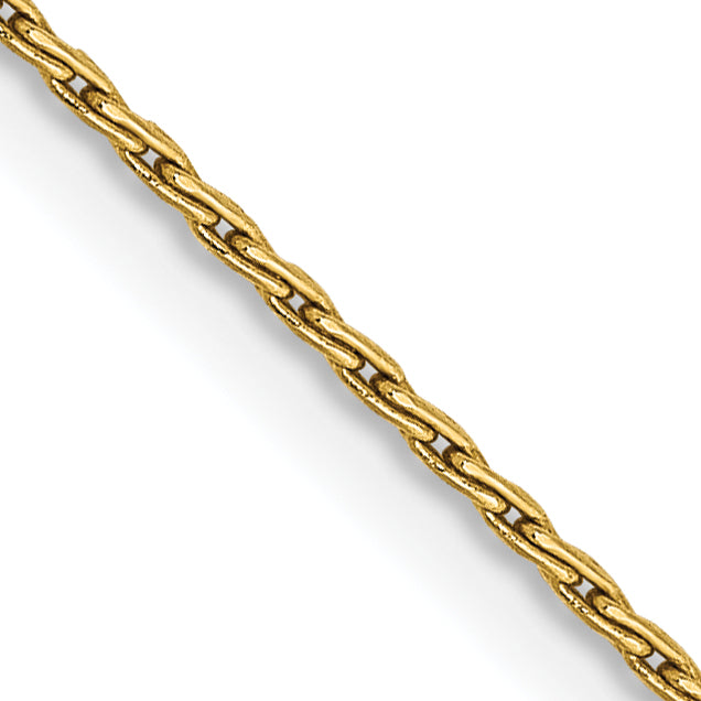 14K 24 Inch 1Mm Round Parisian Wheat With Lobster Clasp Chain