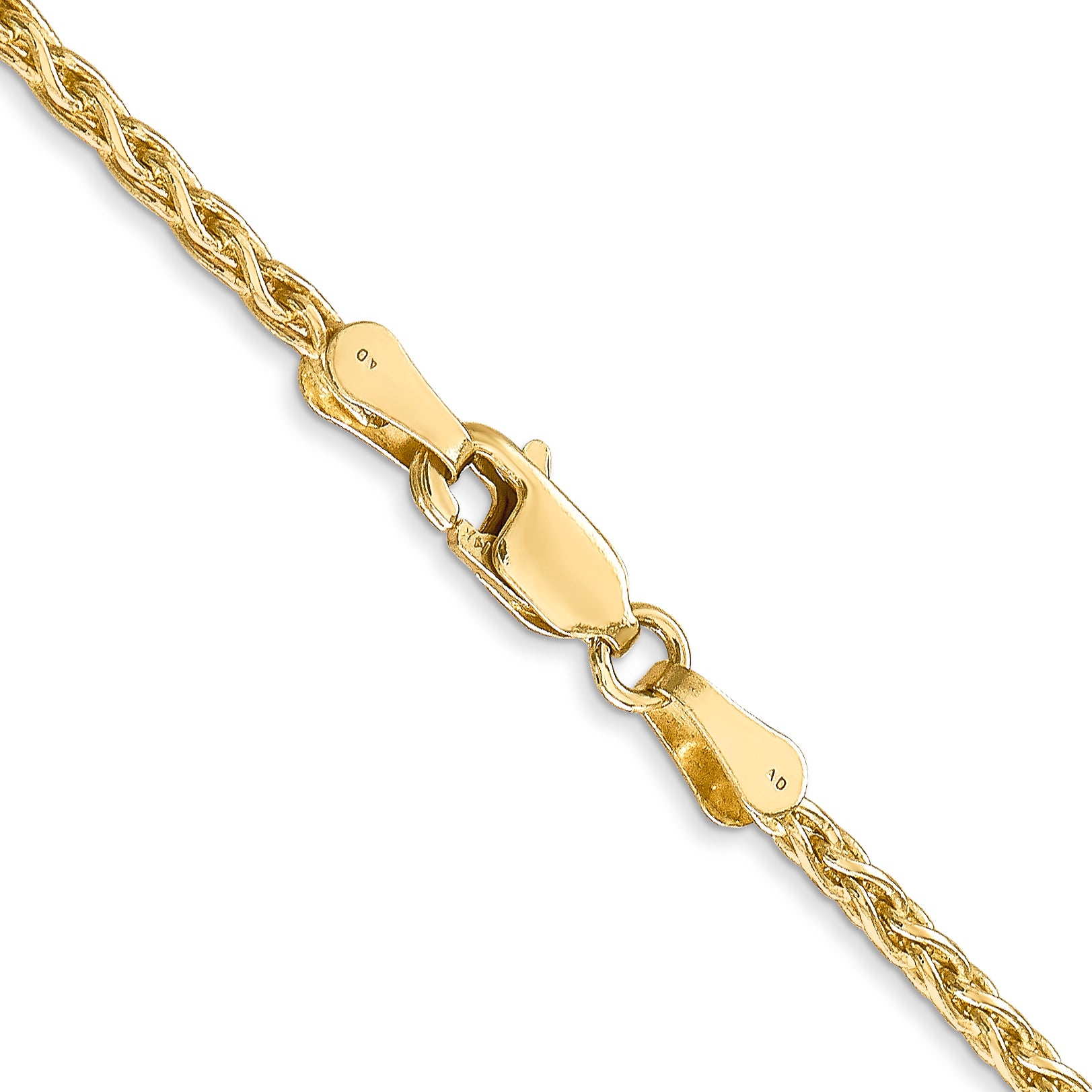 14k 24 inch 2.25mm Parisian Wheat with Lobster Clasp Chain