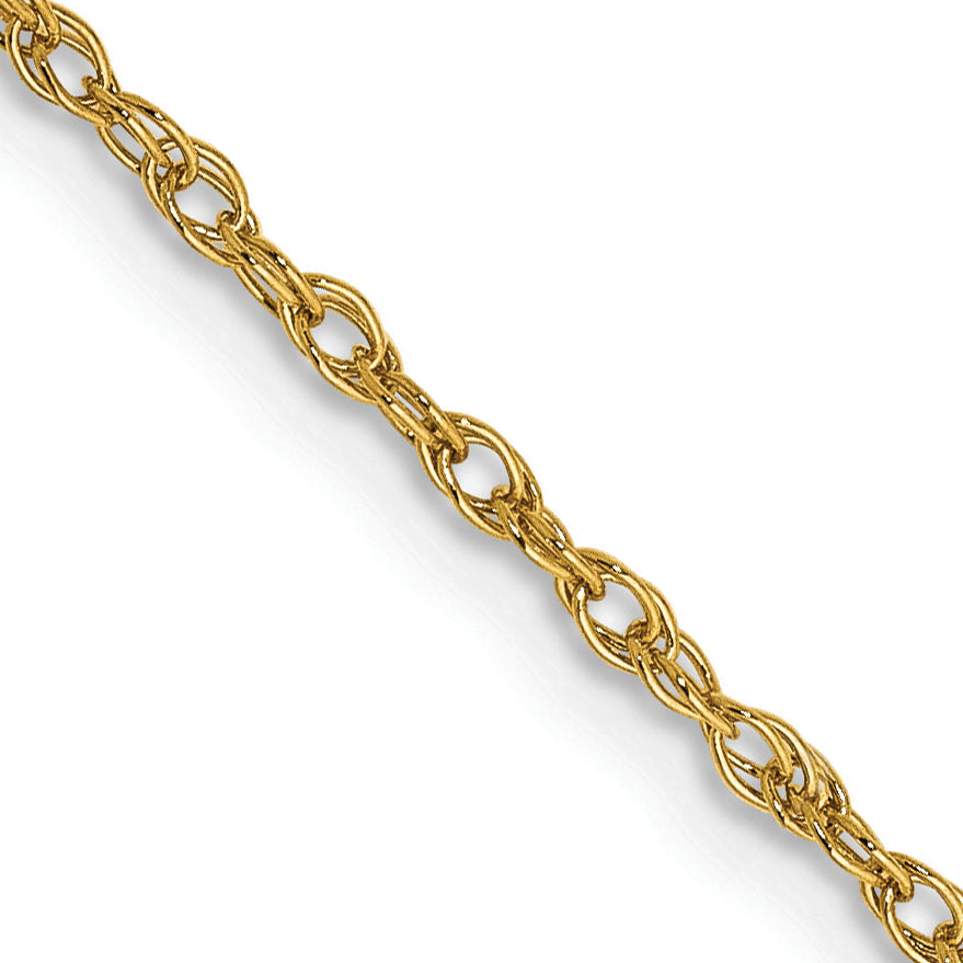 14K 24 inch 1.3 Heavy Baby Rope with Lobster Clasp Chain