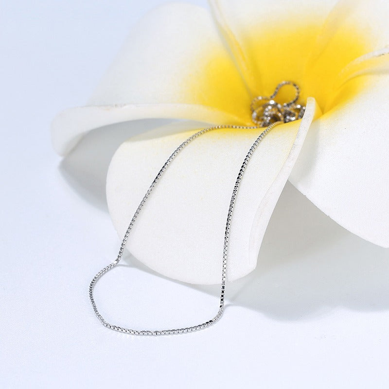 Sterling Silver Rhodium Or 18K Gold Plated Box Chains 0.6Mm, 16" - 20"