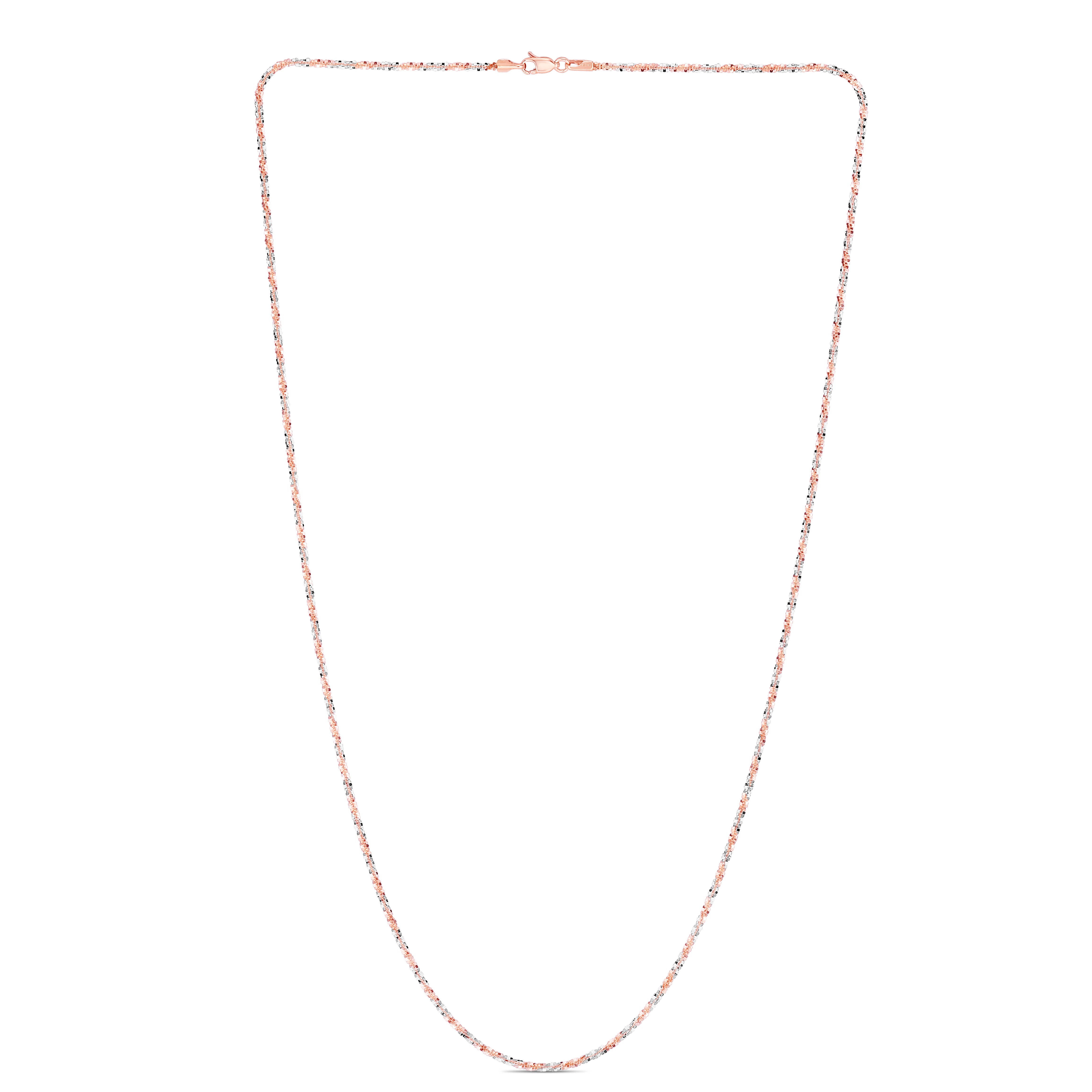 14K Rose Gold 1.5mm Sparkle 20" Chain with Lobster Lock