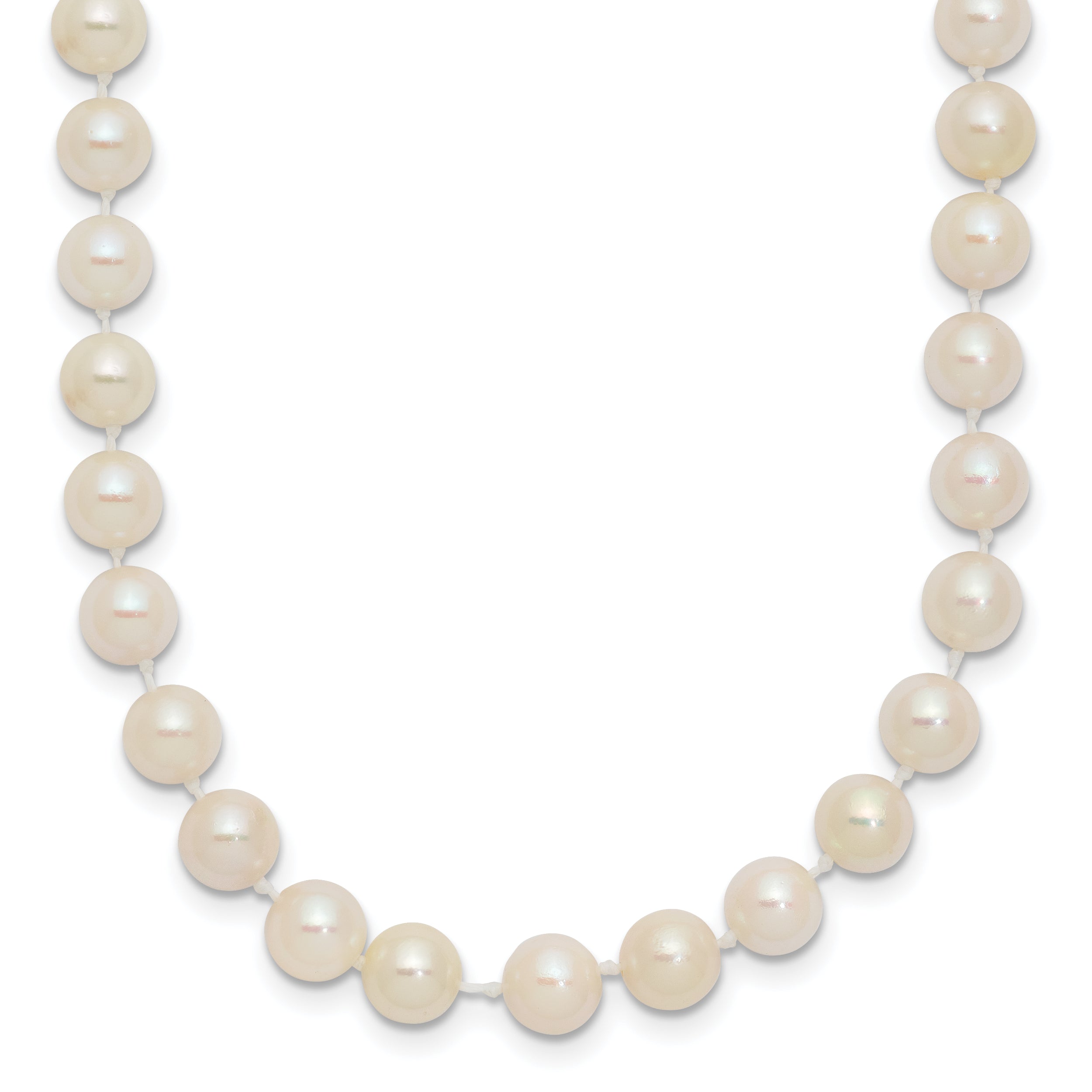 14k 5-6mm White Round Akoya Saltwater Cultured Pearl 7 inch Bracelet