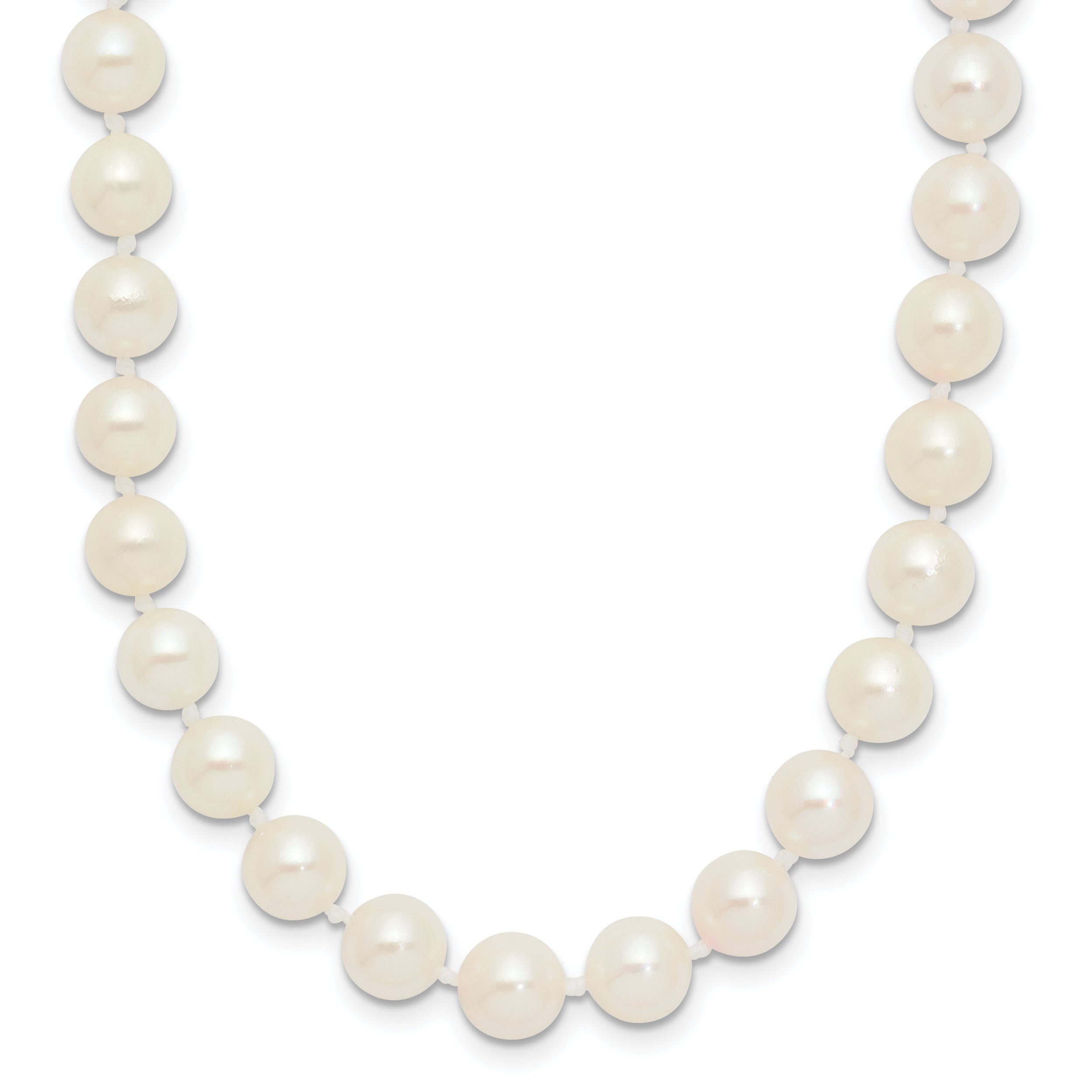 14k 6-7mm White Round Akoya Saltwater Cultured Pearl 18 inch Necklace