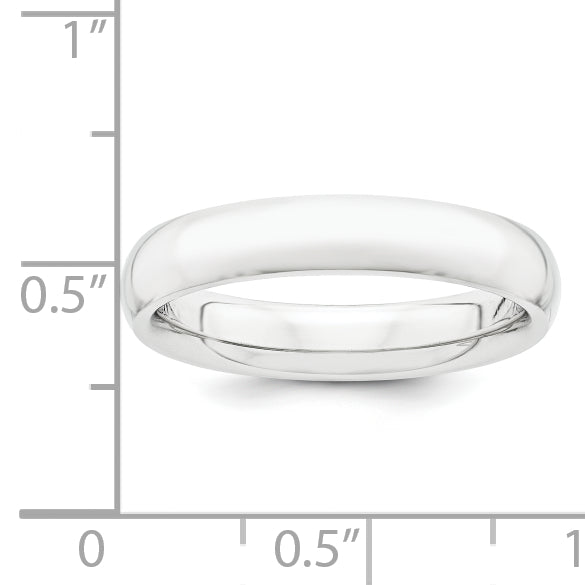 Platinum 4mm Lightweight Comfort-Fit Wedding Band Size 10.5