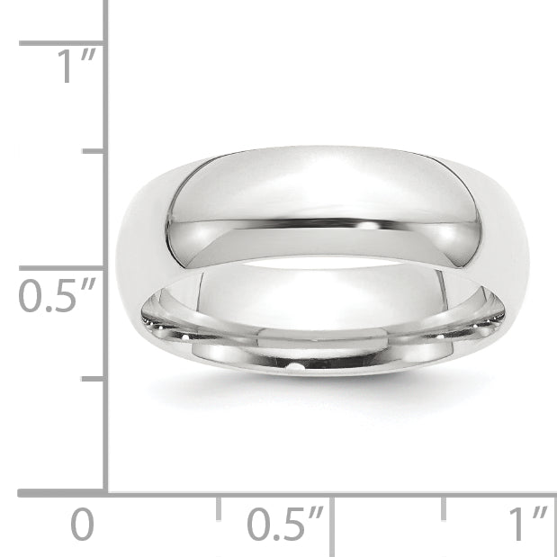 Platinum 8mm Lightweight Comfort-Fit Wedding Band Size 9.5