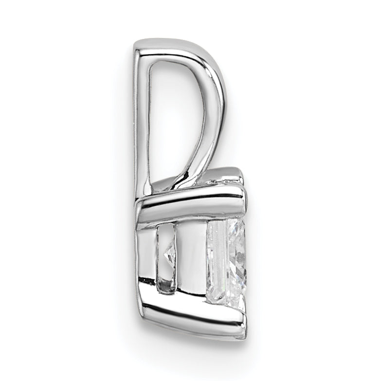 14k White Gold 1/2 carat Lab Grown Diamond VS/SI+ G+ 18 inch 4 Prong Pendant Necklace