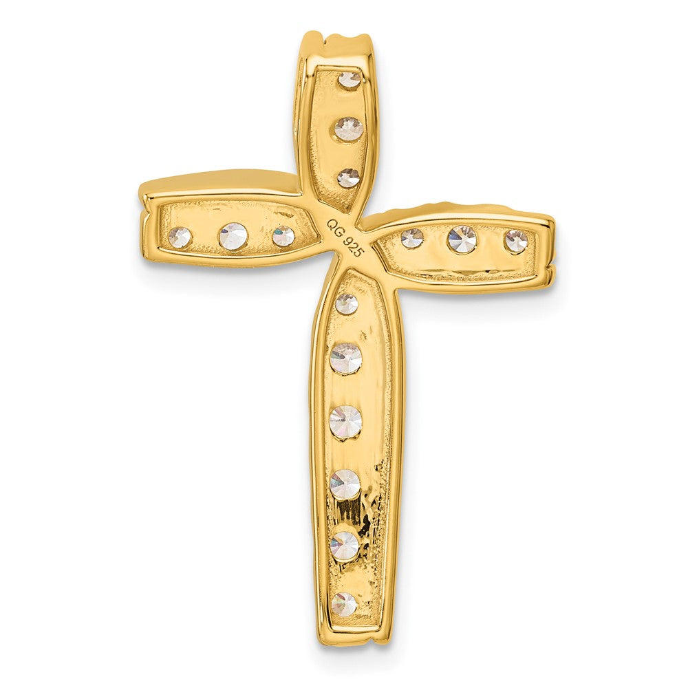 14K Lab Grown Diamond VS/SI FGH Cross Chain Slide