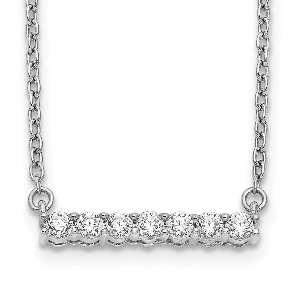 14K White Gold Lab Grown Diamond Vs/Si Fgh Bar Necklace