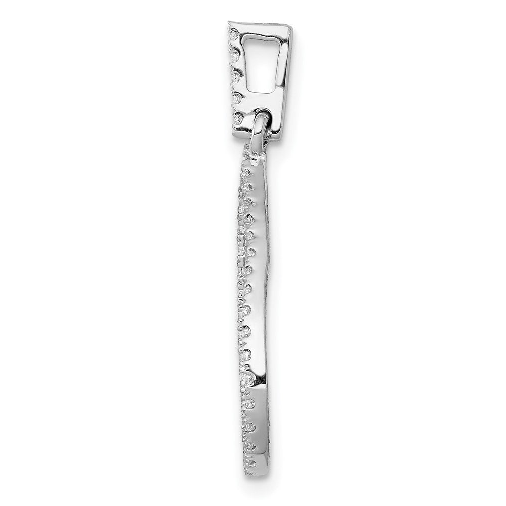14K White Gold Lab Grown Vs/Si Fgh Dia Teardrop Pendant