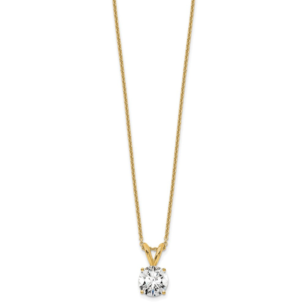 14k 3/4 carat total weight Round VS/SI GH Lab Grown Diamond Solitaire 18in Necklace
