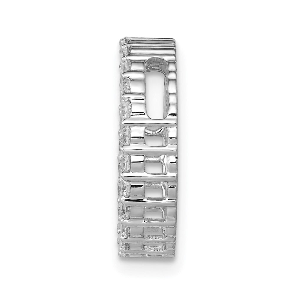 14K White Gold Lab Grown Diamond Vs/Si Fgh Circle Pendant