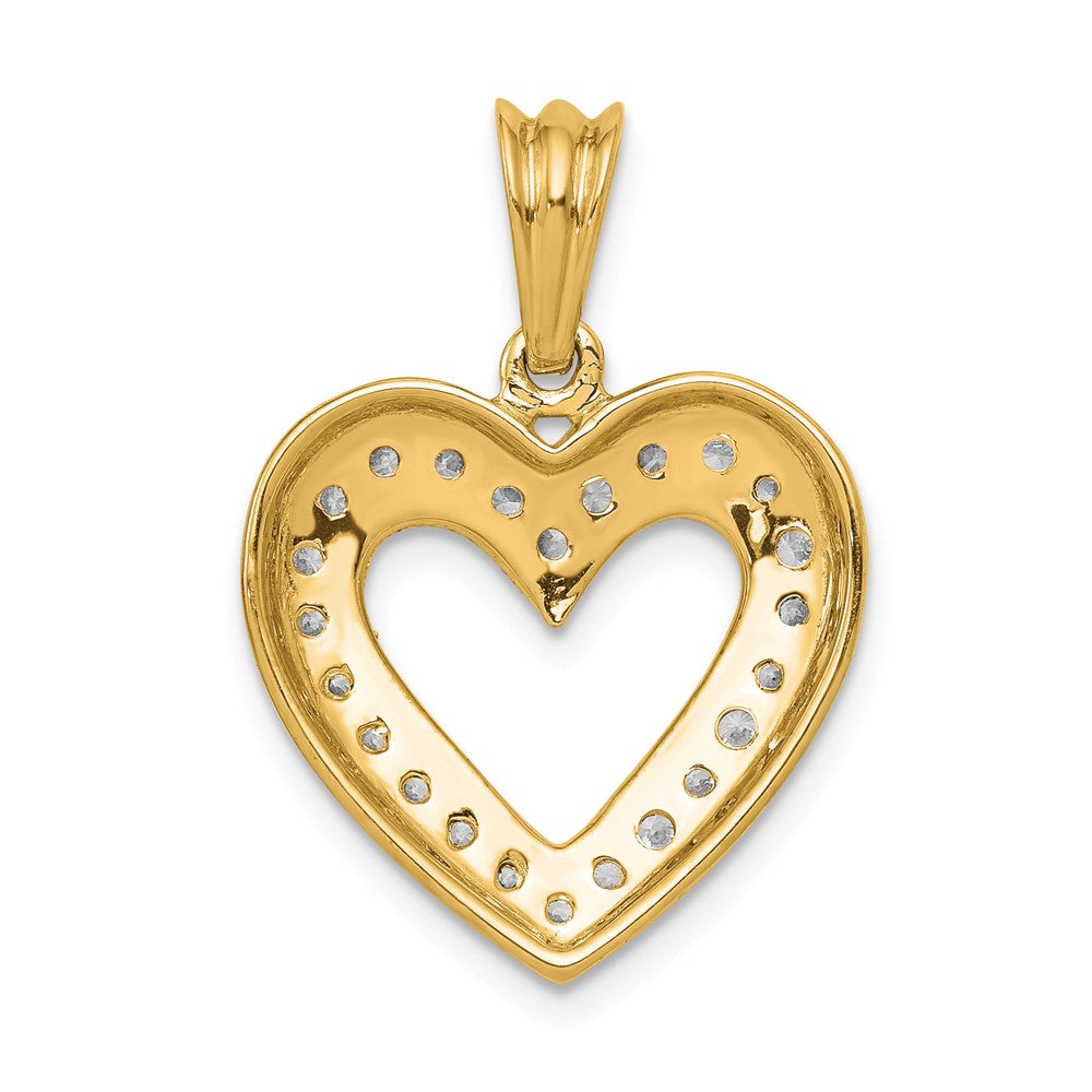 14K Lab Grown Diamond VS/SI FGH Heart Pendant