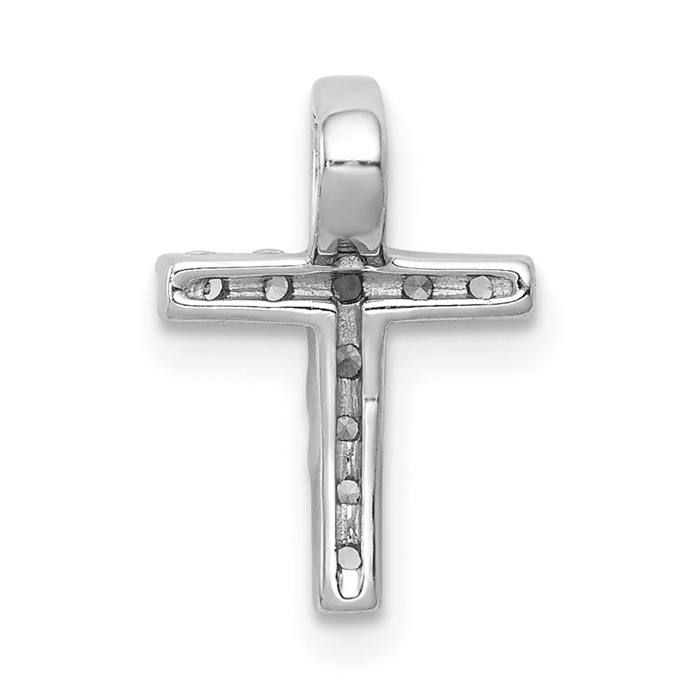 14K White Gold Lab Grown Diamond VS/SI FGH Cross Pendant
