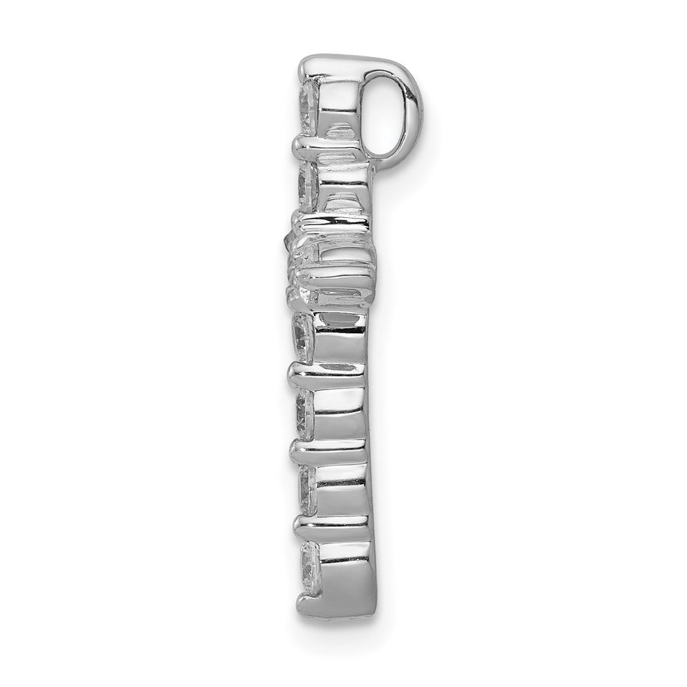 14K White Gold Lab Grown Diamond Vs/Si Fgh Chain Slide Pendant