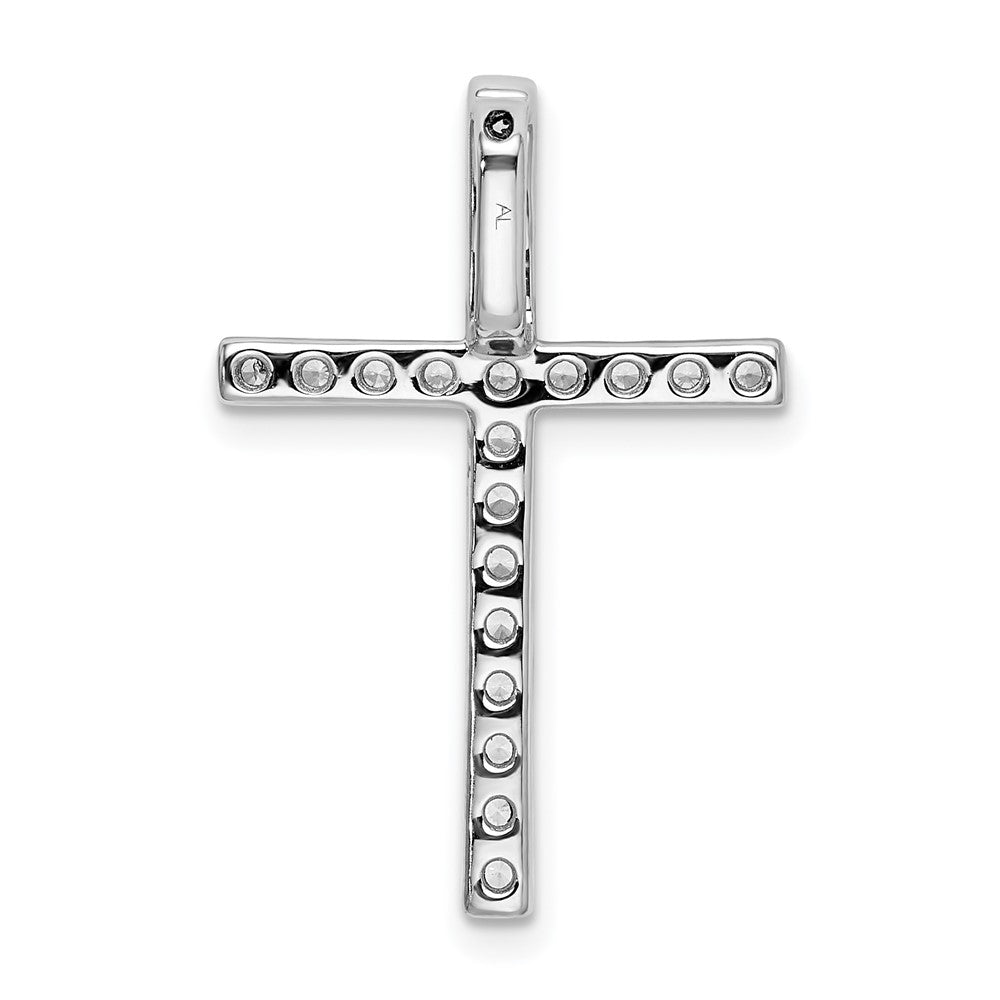 10K White Gold Lab Grown Diamond VS/SI FGH Cross Pendant