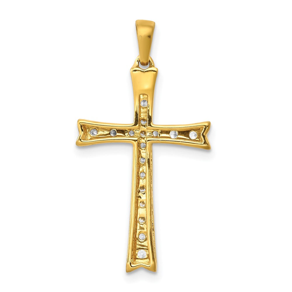 14K Lab Grown Diamond VS/SI FGH Cross Pendant