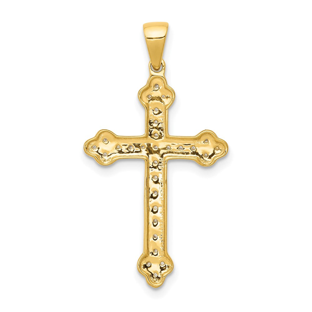 14K Lab Grown VS/SI FGH Dia Cross Pendant
