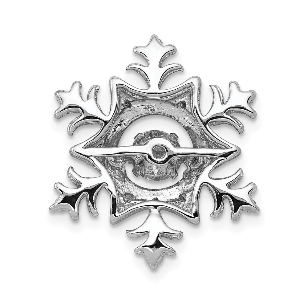 14K White Gold Vibrant Lab Grown Diamond VS/SI FGH Snowflake Pendant