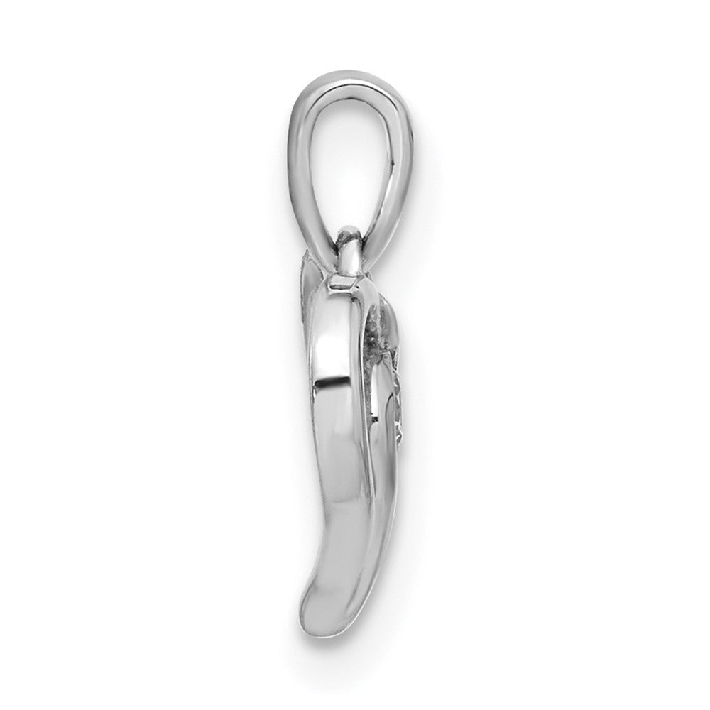 14K White Gold Lab Grown Diamond Vs/Si Fgh Heart Pendant