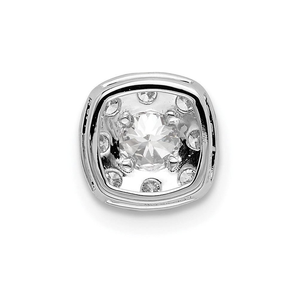 14K White Gold Lab Grown Diamond VS/SI FGH Cushion Halo Pendant