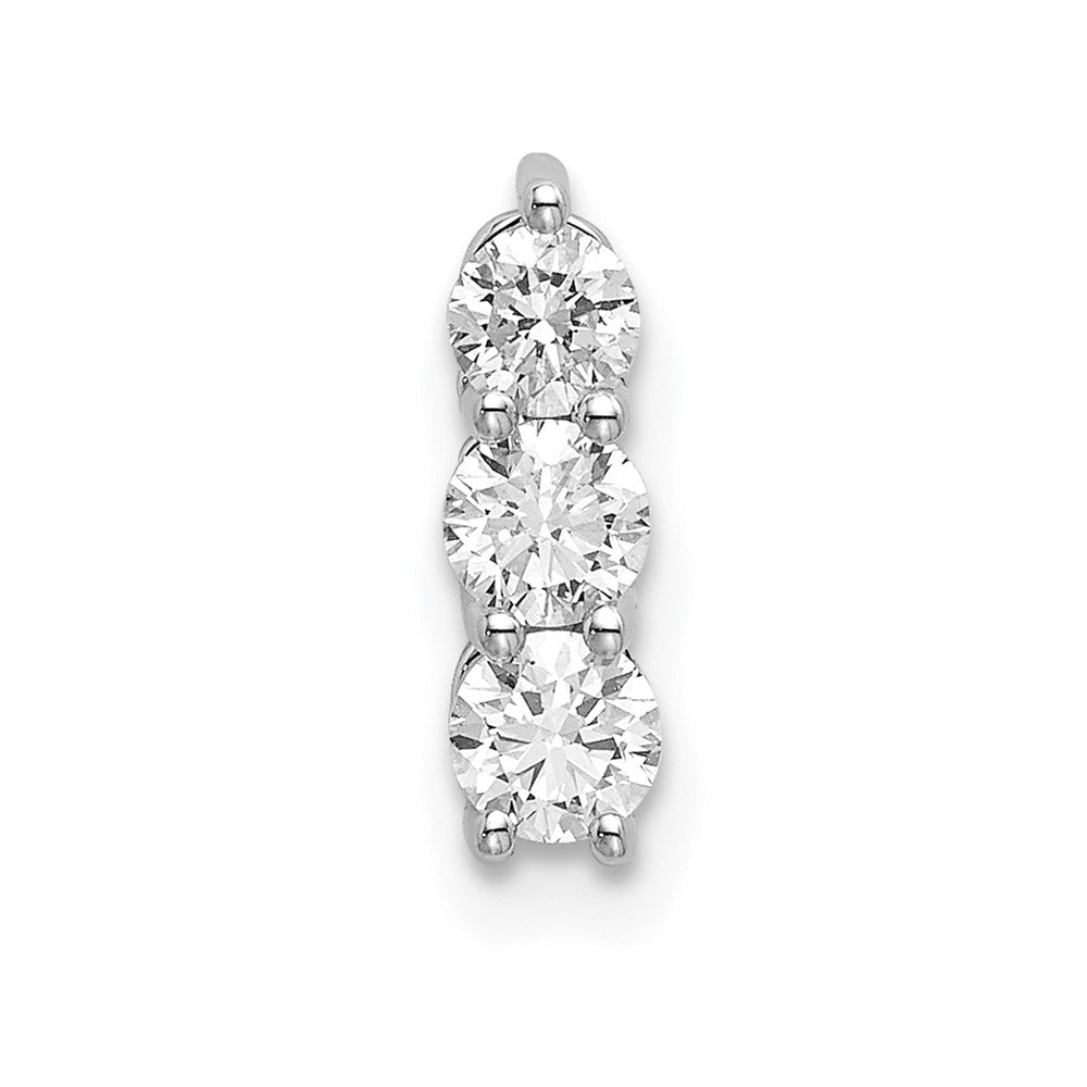 14K White Gold Lab Grown Diamond Vs/Si Fgh 3-Stone Pendant